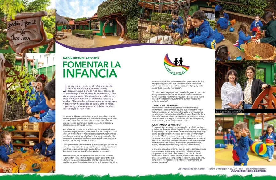 Nota de Tell Magazine sobre el Jardín Infantil Arco Iris de Concón